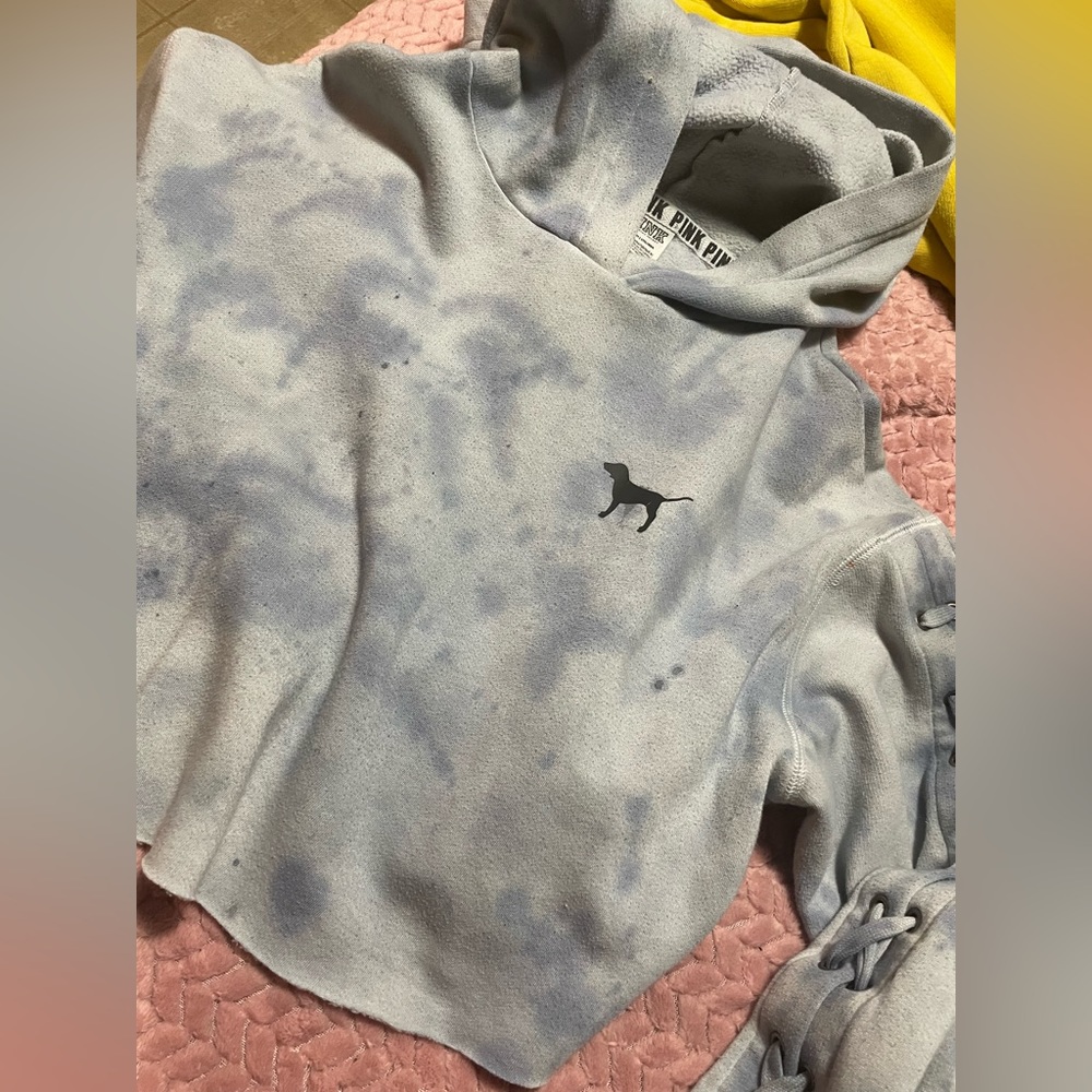 Tie-dye hoodie crop top